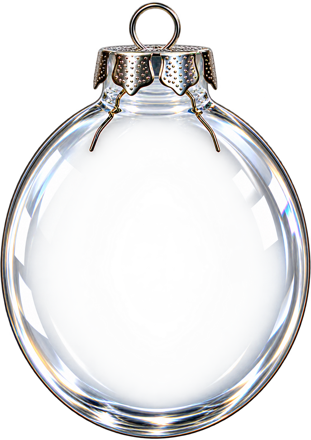 3.15" Clear Oval Disc Christmas Ornament - 1/pack
