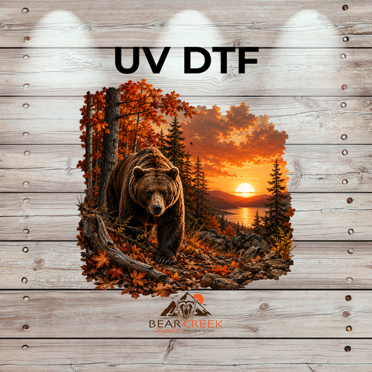 Brown Bear at Sunset - Wildlife Collection - 5" UVDTF