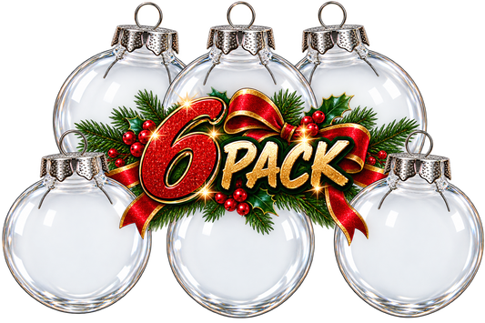 🎄 Limited-Edition Six-Pack of Oval Christmas Ornaments