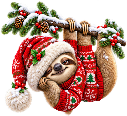 1.75" UVDTF - Xmas Sloth