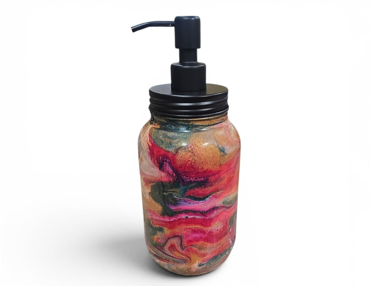July 26th - LIVE SALE - 32 oz Glass Pump Bottle Dispenser #2 Scarlet